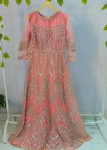 Royal looking Pink Ethnic Gown