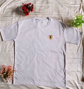 Ferrari White Tshirts For Men