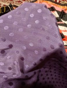 Printed chanderi silk saree with heavy unstitched