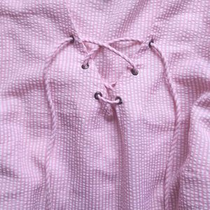 Pink Coquette Top with Lacy Bell Sleeves