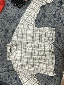 Vintage George Plaid Button-Down Cropped Shirt