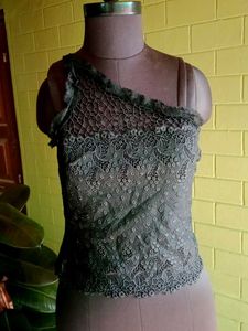 Lace One-Shoulder Top