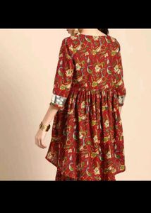 Aounk Pure Cotton Kurti Plazzo Set