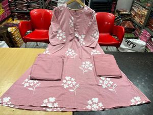 Green Floral Kurta Set