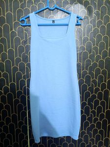 Baby Blue Bodycon Dress FREE SIZE