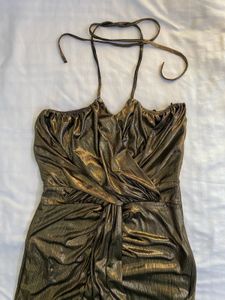 Dark Golden Party Dress Bust 36 Length 48