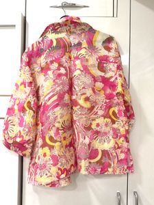 Pink Floral Button-Down Shirt
