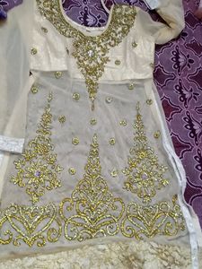 Designer Net Fabric Kurti With Stone Work