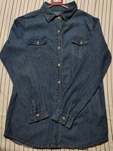 Unisex Denim Button Long Sleeve Shirt