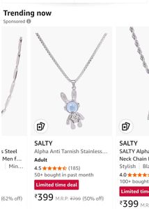 SALTY Alpha Locket Neck Chain @199