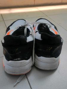Athletic Sneakers - Orange Accents