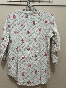 White Patterned Tunic with Tassel