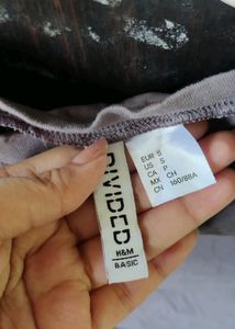 H&amp;M Cropped Tee In Grey