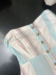 Striped Button-Down Dress