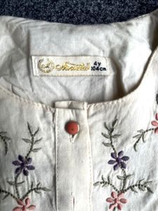 Embroidered Ruffle Top