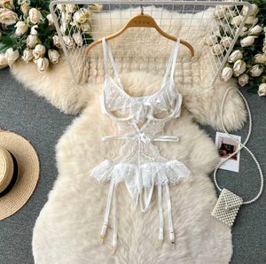 Melt His Mind With Lace Mesh Lingerie.