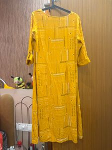 “Rangmanch” Mustard Aline Kurta