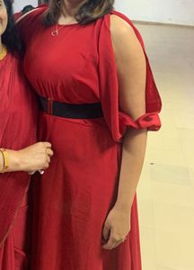 Elegant Red Midi Dress