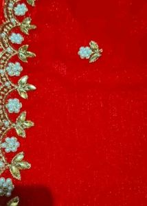 Elegant Red Saree