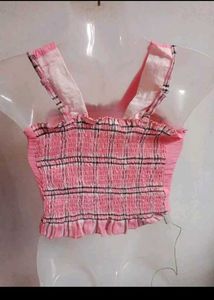 Pink Plaid Top &amp; Shrug Set