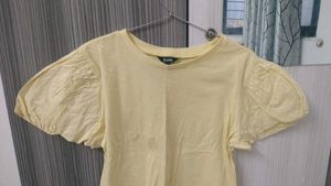 Zudio Yellow Bell Sleeves Top For Women