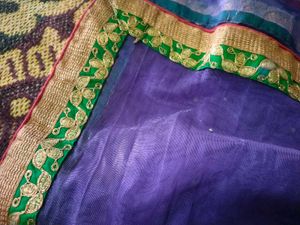 Embroidered Purple Dupatta
