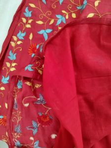 BIBA Embroidered Kurta Set With Dupatta