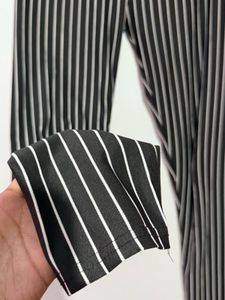 Chic Black Pinstripe High-Waist Pants