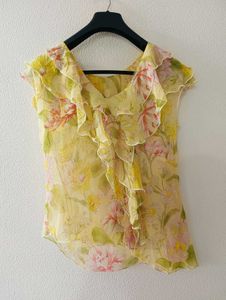 Floral Ruffle Top
