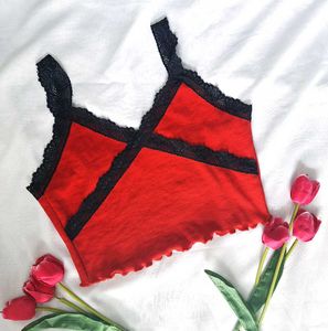 Pretty Y2K Coquette Lace Cami Top
