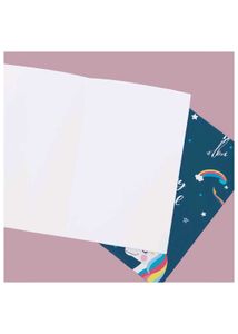 Happy Magical Birthday Card with Unicorn &amp; Rainbow