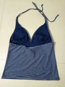 2 Striped Tankini Swimsuit Tops Camisole M&amp;L