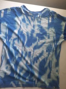 Blue Graphic Print T-Shirt
