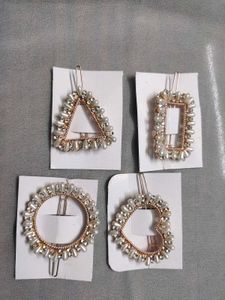 Pearl Geometric Hair Clips