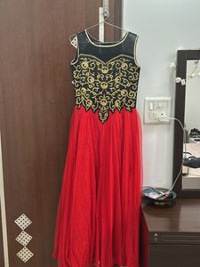 Red Golden Detailing Gown