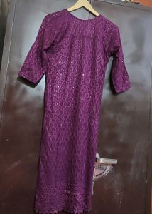 Elegant Purple Kurta for 32 Bust
