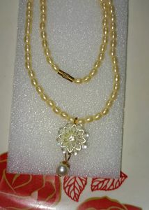 Handmade Pearl Necklace With Cute Pendant..♥️