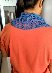**Elegant Blue Crochet Muffler/Fashion Accessory