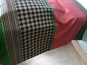2 Combo Sarees - Red&amp;Black&amp;White And BrickRed&amp;Blac