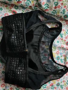 Padded Black Readymade Blouse