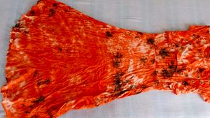 Tie Dye Orange Dress ❤‍🔥