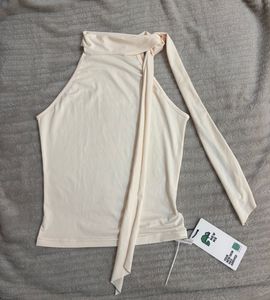 Cream Halter Top