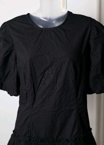 Black Ruffle Mini Dress