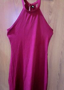 Ribbed Halter Bodycon Dress