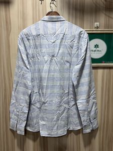 French Connection Blue Striped Formal Shirt