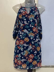 Pintrest Floral Cold Shoulder Dress