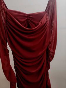 red wine dress
