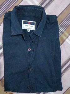 Navy Long Sleeve Button-Down Shirt