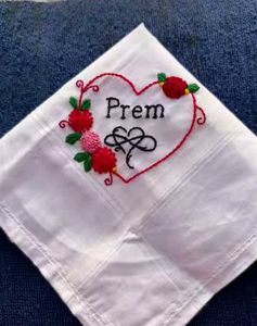 Hand Embroidered Hankey