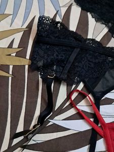 Garter  Belt  Bra Panty  Imported Fabric  Combo
